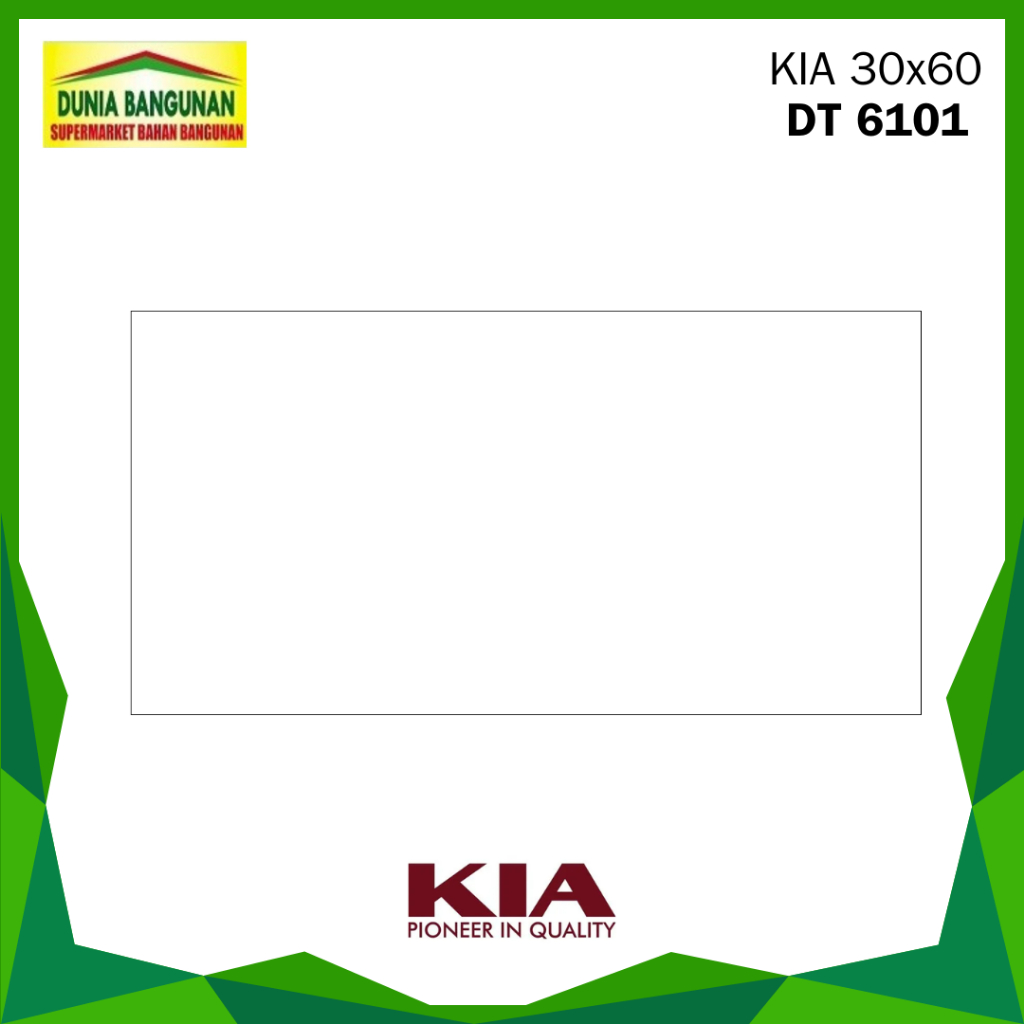 Keramik 30x60 Putih IKAD DT 6101 Keramik KW 2 Glossy / Keramik Dinding Kamar Mandi / Keramik Dinding