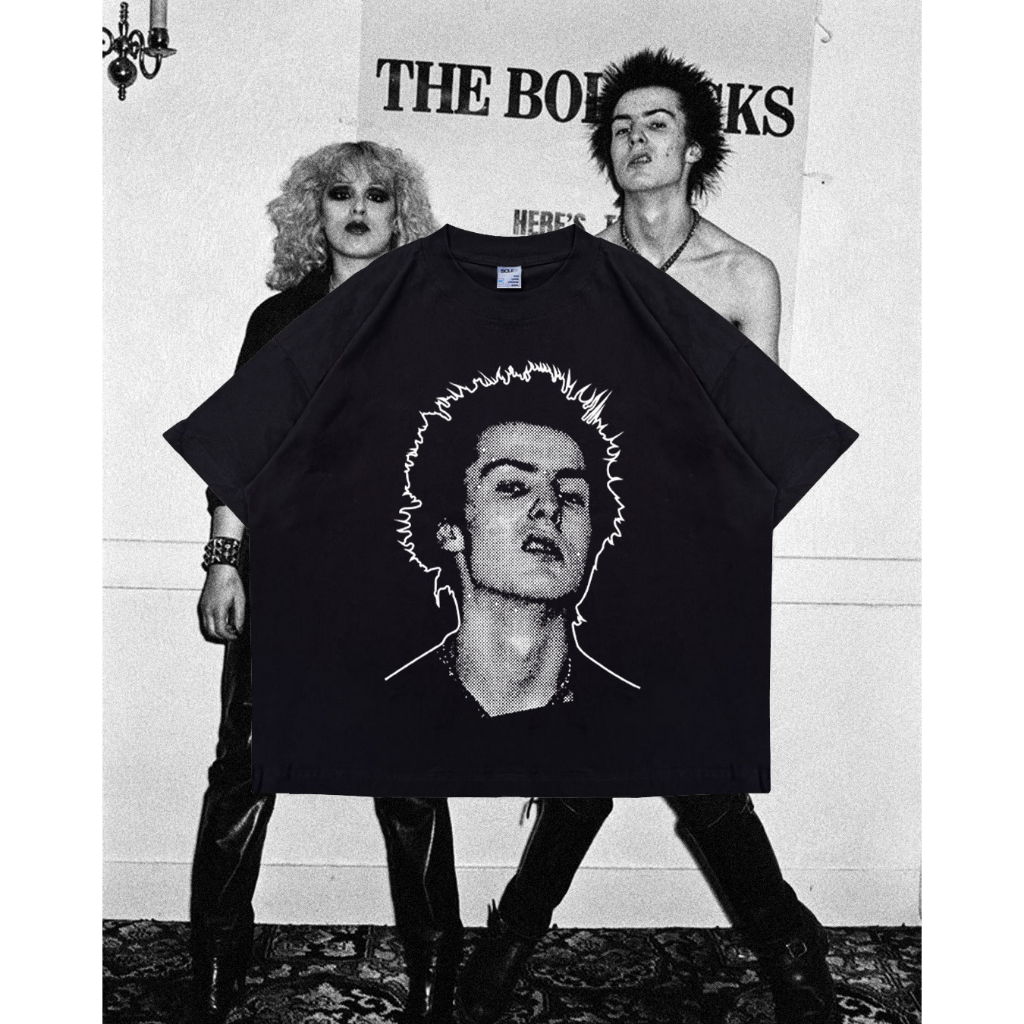 Sociale Tshirt Kaos Oversize Sid Vicious Unisex