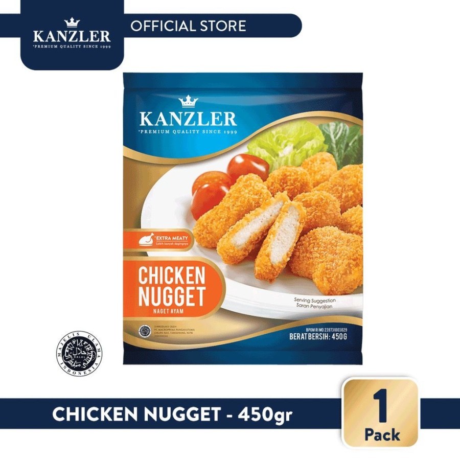 

Kanzler Chicken Nugget 450gr - Crispy Chicken Nugget Spicy 450gr