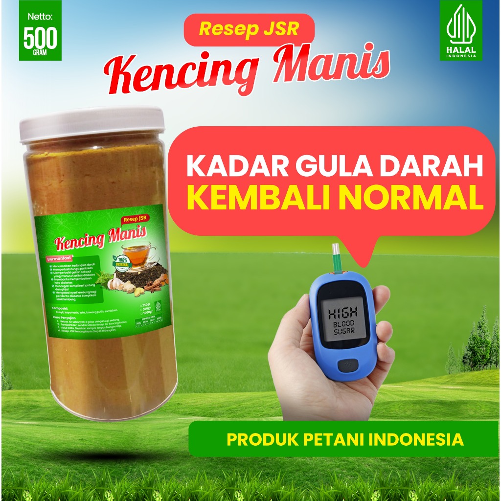 

Resep Herbal JSR Kencing Manis 500gram Tanpa Gula - JSR Diabetes Jahe Merah Kunyit Kayumanis