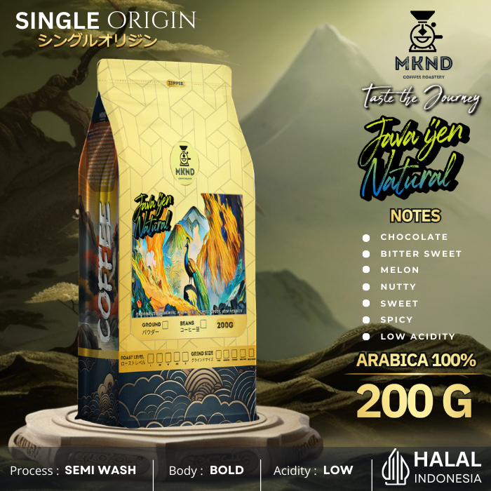 

MKND COFFEE ROASTERY - Arabika Java Ijen Natural 100gr Singgel Origin | Manuwal Brew | Medium Roast