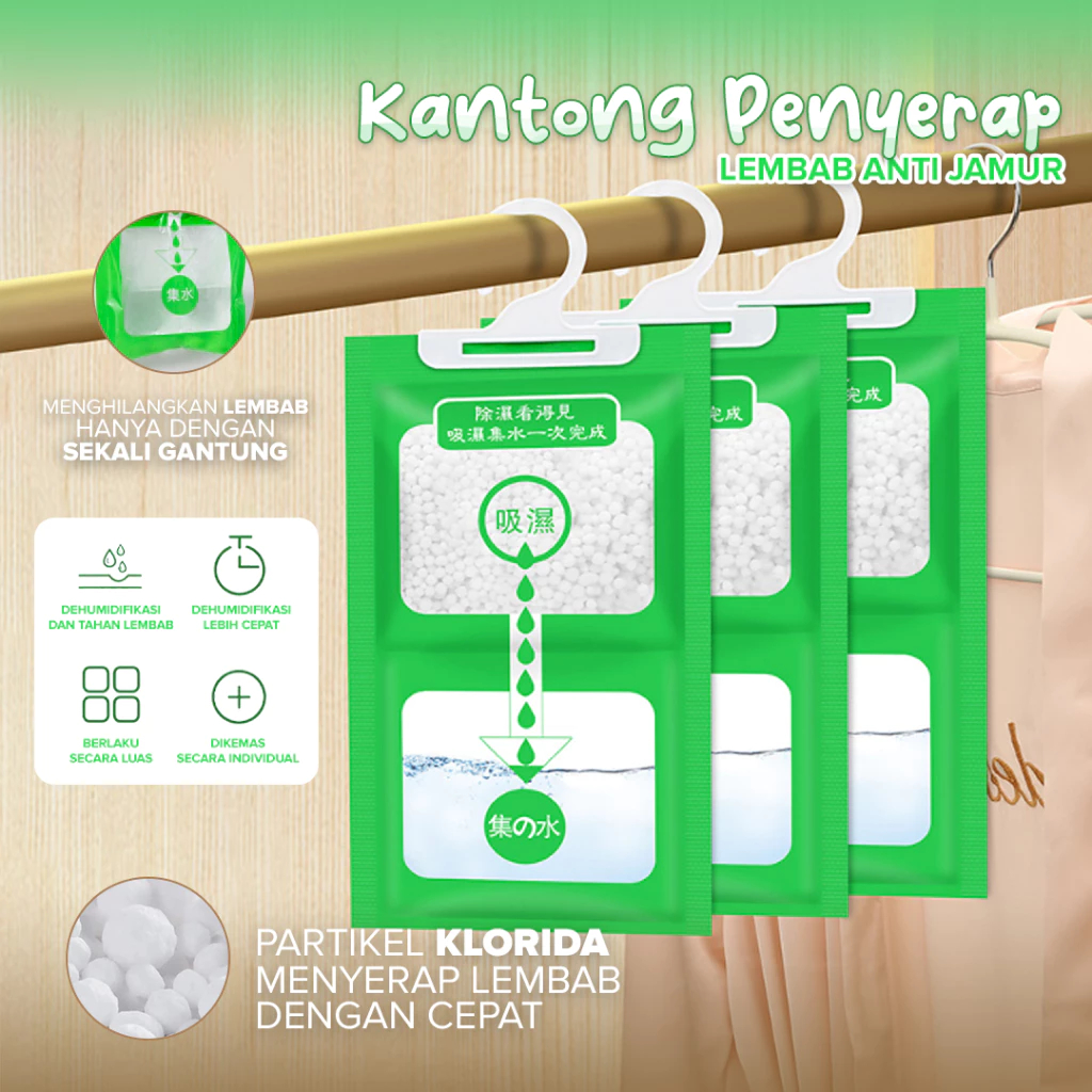 Kantong Penyerap Lembab Anti Jamur Kantong Serap Lembab Lemari Pakaian
