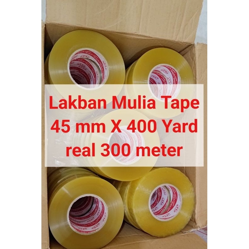 

Lakban Mulia Tape 45mm X 400 Yard Bening