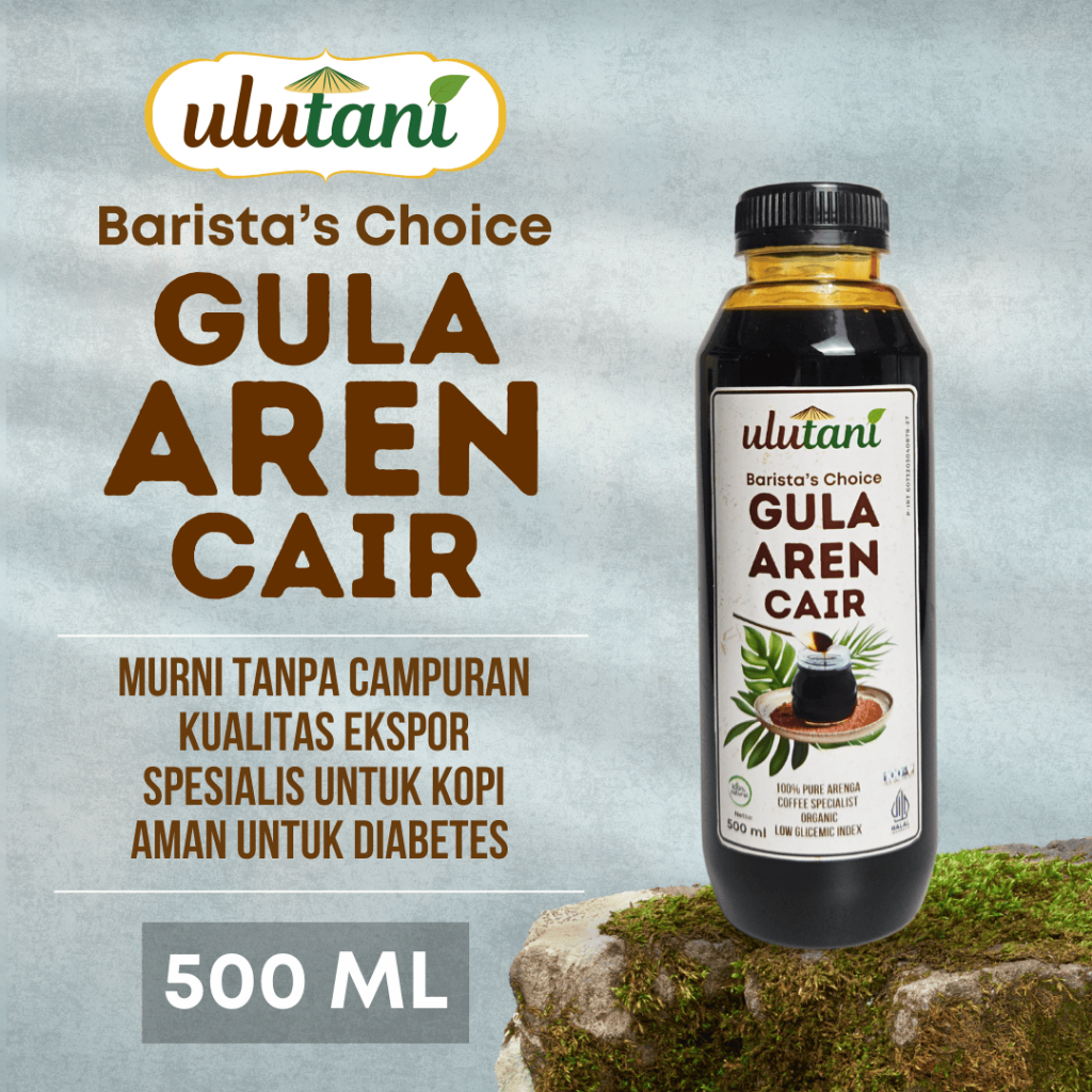 

Gula Aren Cair Spesialis Kopi Murni Organik Export Quality Ulutani 500 ML