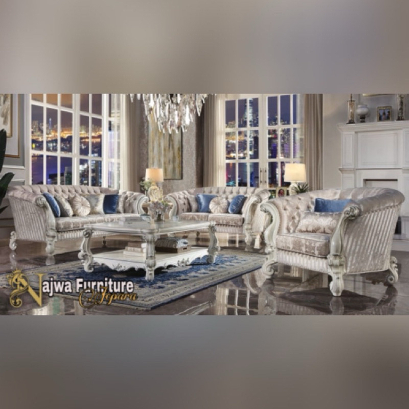 SOFA TAMU MEWAH MODERN SOFA TAMU UKIR MEWAH