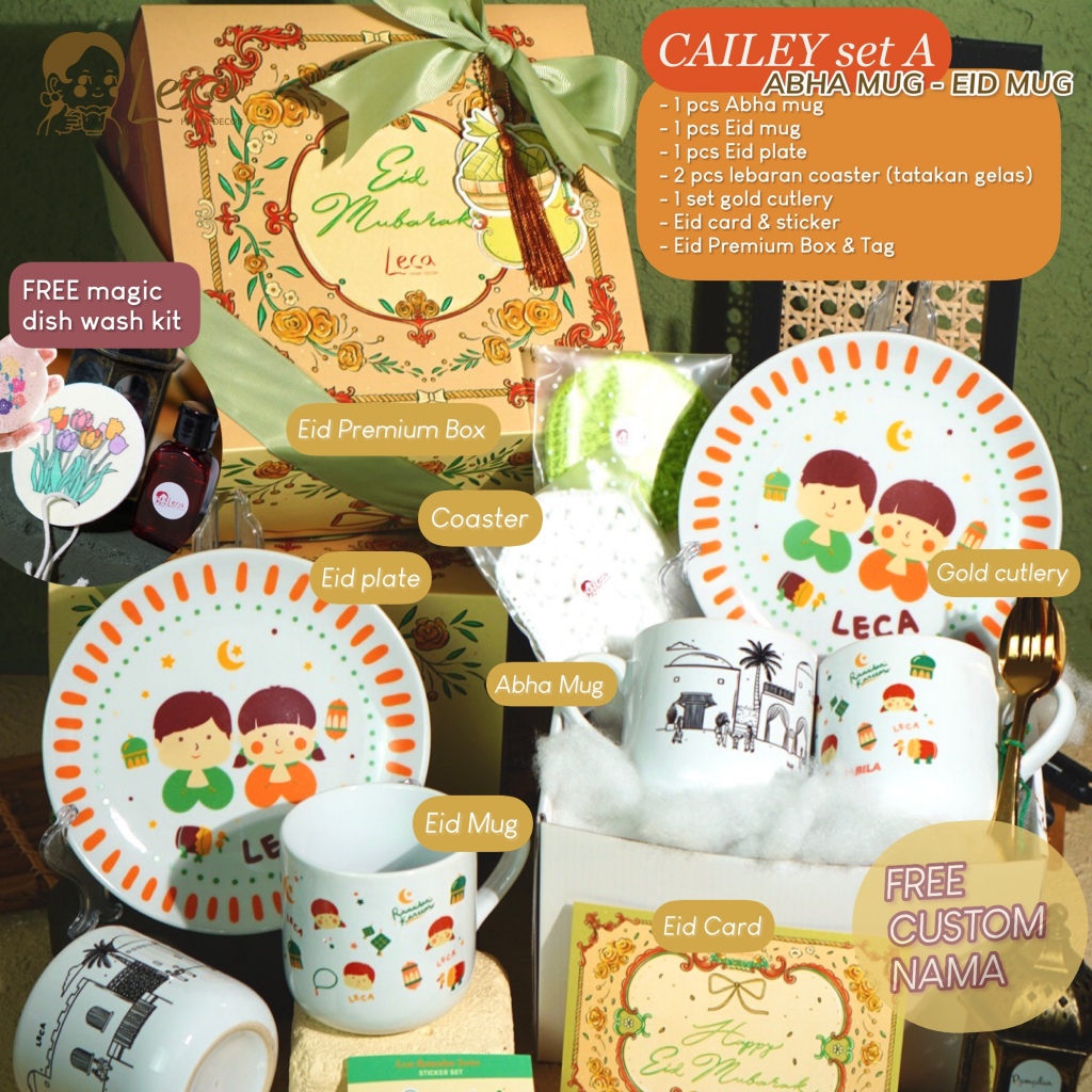 

REQUEST TANGGAL KIRIM Hampers Lebaran Premium Ramadhan Gift Set Mug Parcel Hadiah Hari Raya idul fitri GHANIYA SET by Leca Gelas dan Piring