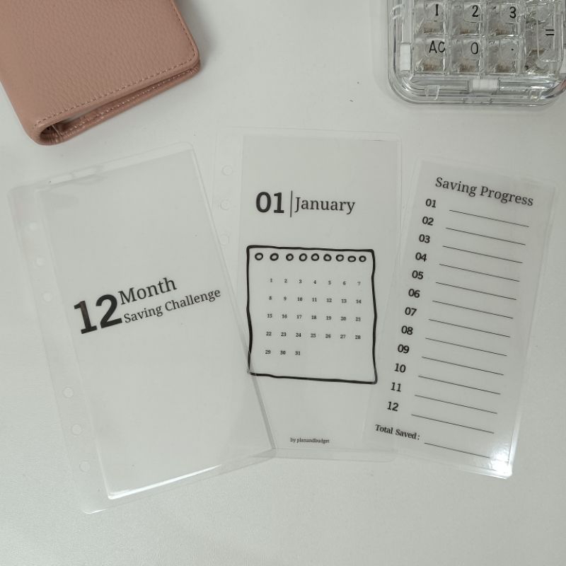 

Cash envelope calendar savings minimalist | Amplop menabung metode kalender size A6