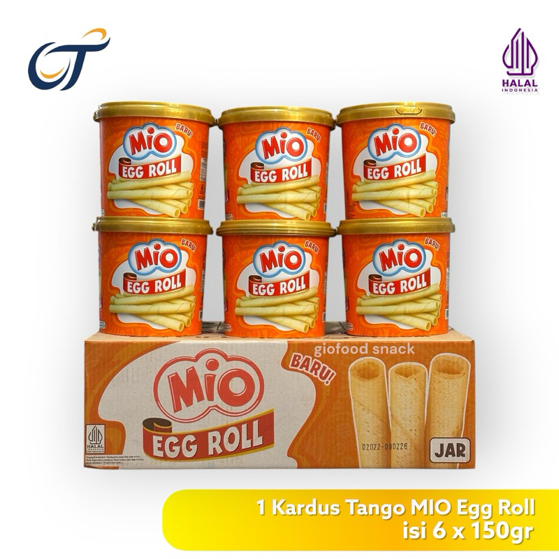 

Tango MIO EGGROLL 1 Kardus isi 6 Jar @150gr - Wafer Roll Rasa Telur Enak Food Makanan Cemilan Snack