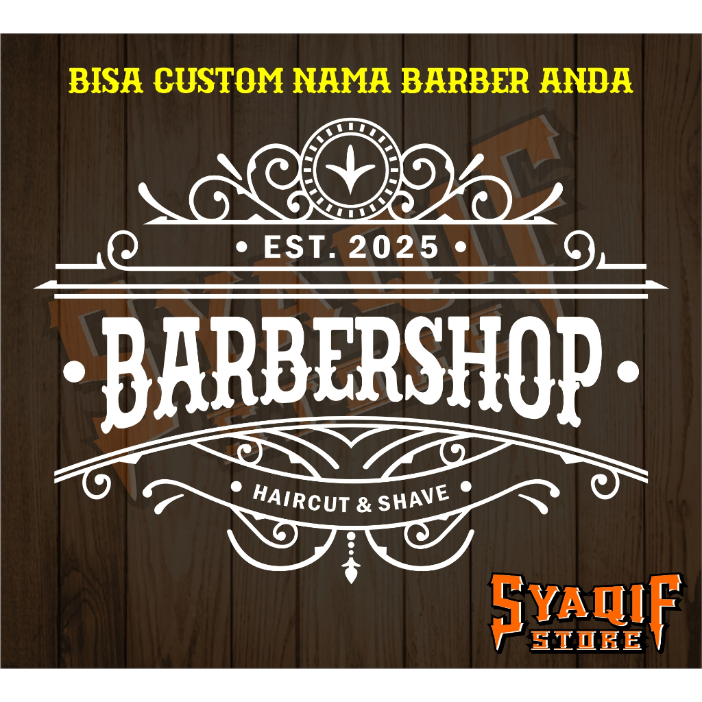 STIKER CUTTING KACA & DINDING BARBERSHOP PANGKAS RAMBUT POTONG RAMBUT