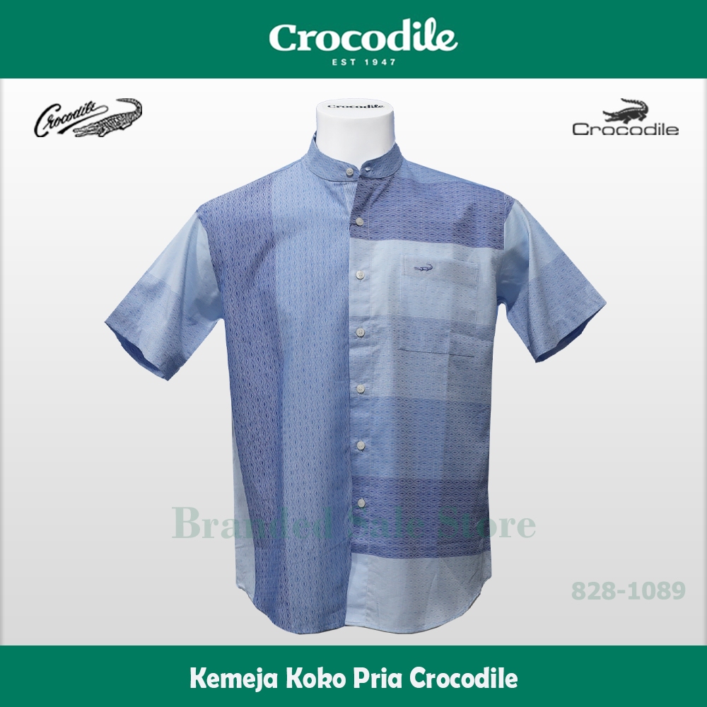 Baju Koko Crocodile / Kemeja Muslim Pria Modern Lengan Pendek Crocodile 828-1089