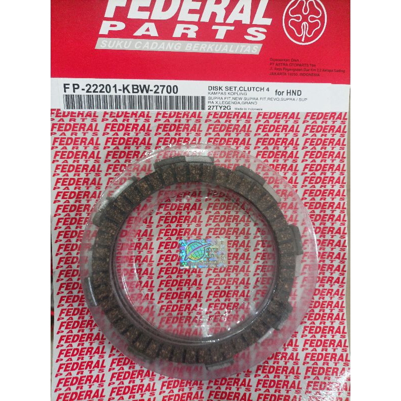 KAMPAS KOPLING SUPRA/GRAND/SUPRA FIT FEDERAL PARTS FP-22201-KBW-2700