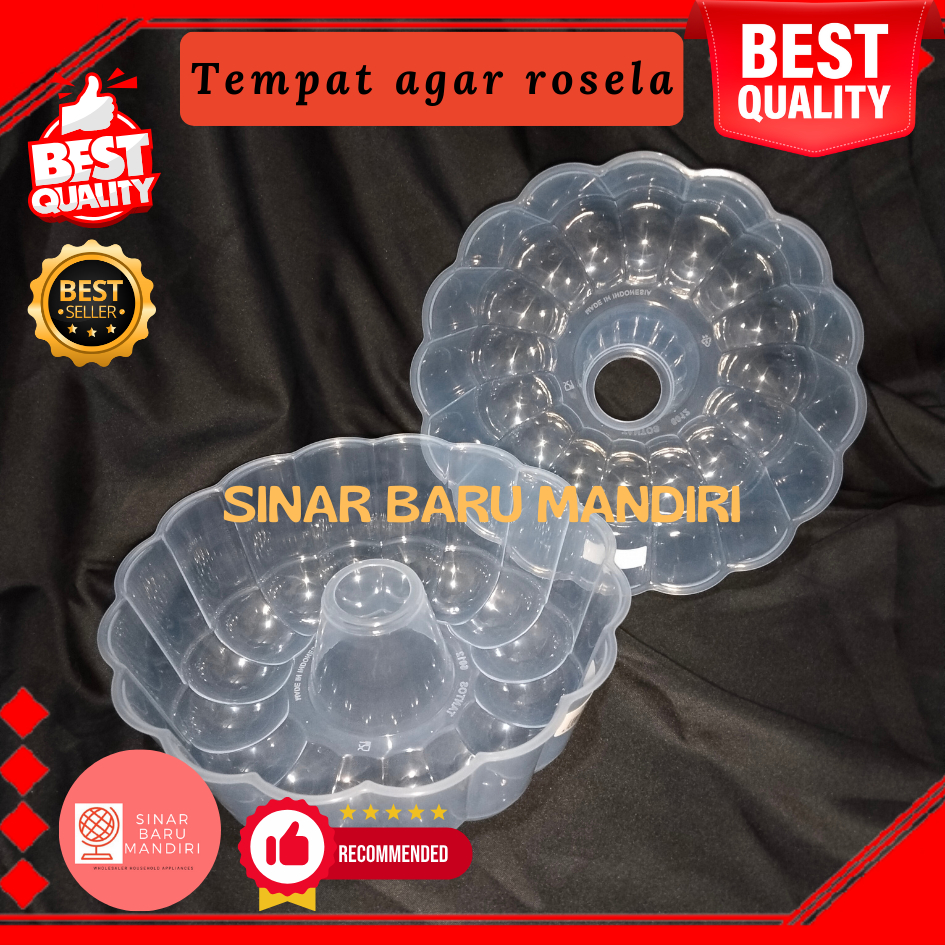 cetakan Puding Plastik Rosela Tantos L / Cetakan puding  M / cetakan agar S/ loyang ager 13,5cm, 16 