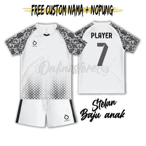 SETELAN BAJU FUTSAL ANAK CUSTOM NAMA / KAOS FUTSAL ANAK-ANAK