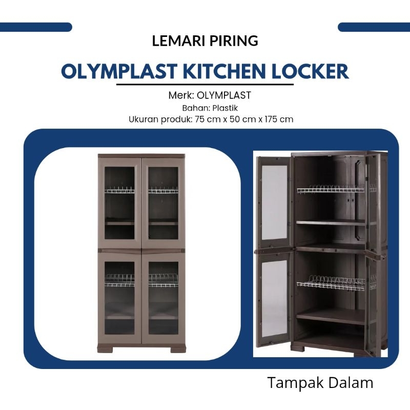 RAK PIRING LEMARI PIRING 2 PINTU PLASTIK OLYMPLAST/ OKL JUMBO
