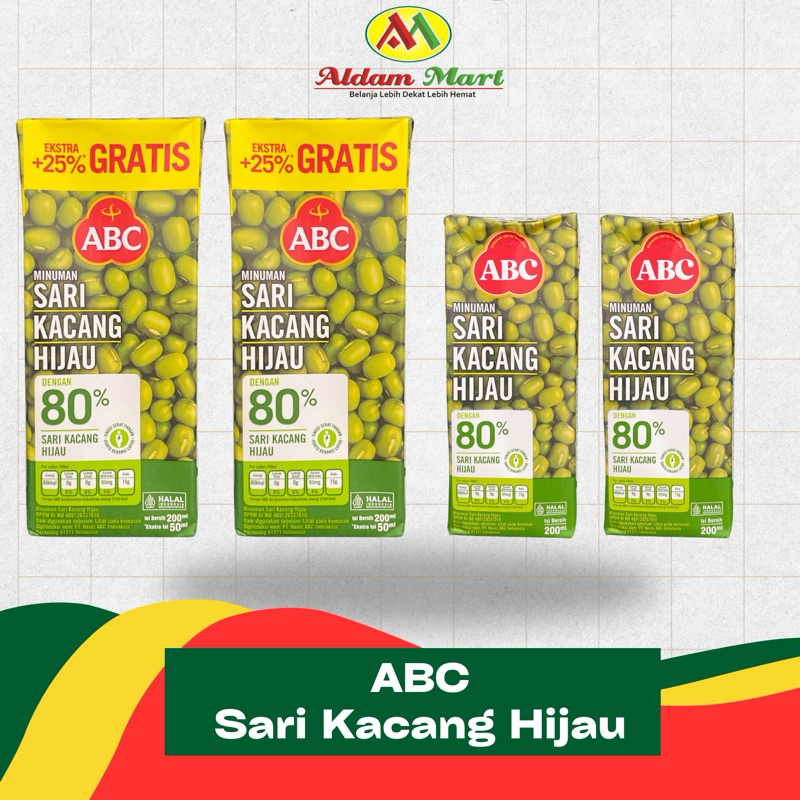 

A.M/ ABC Sari kacang Hijau 200ml-250ml