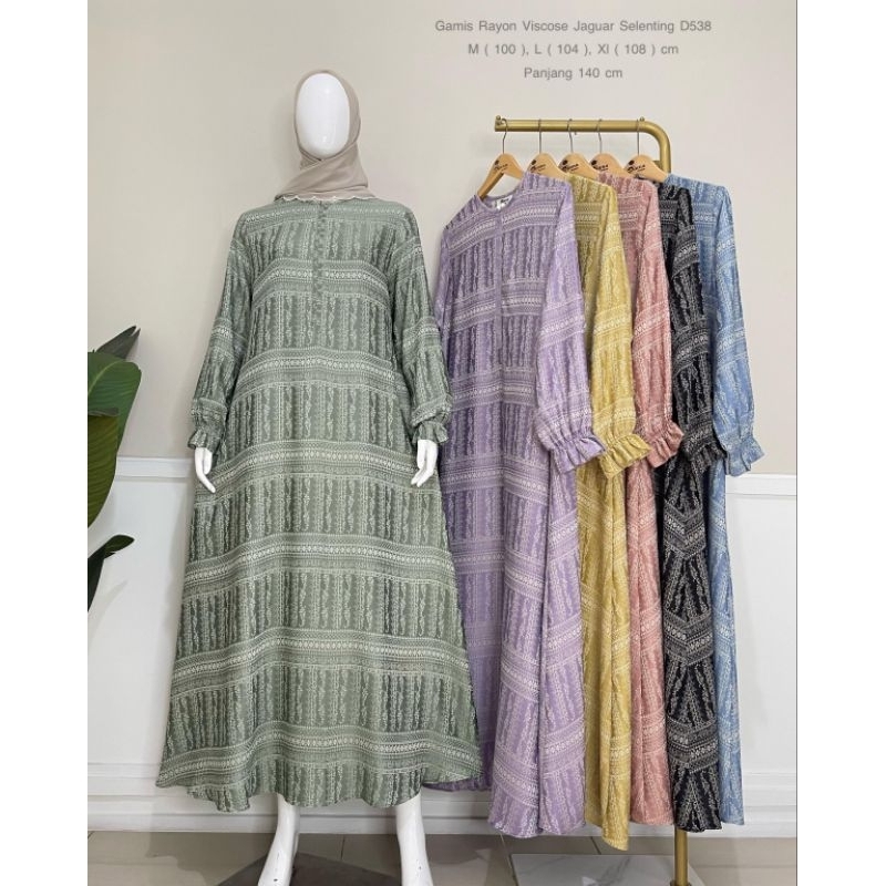 GAMIS EDISI LEBARAN 2025 BAHAN RAYON VISCOSE JAGUAR IMPORT | DRESS PREMIUM WANITA BEST SELLER