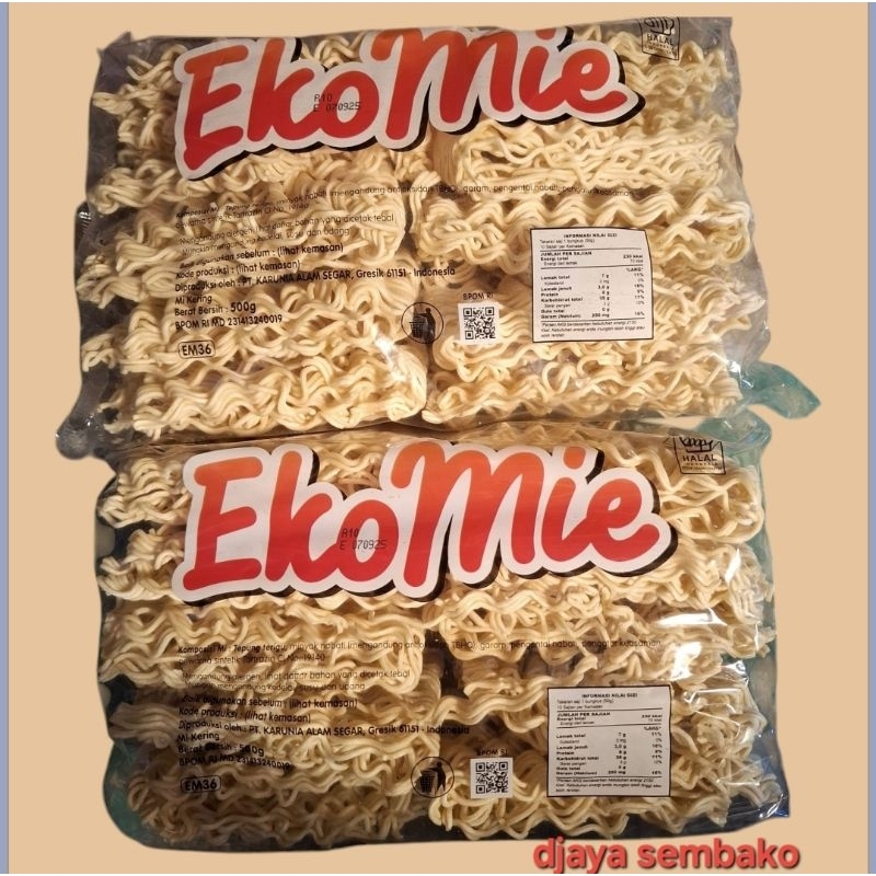 

Ekomie Kemasan Besar 500 gr - isi 10 Keping Mie