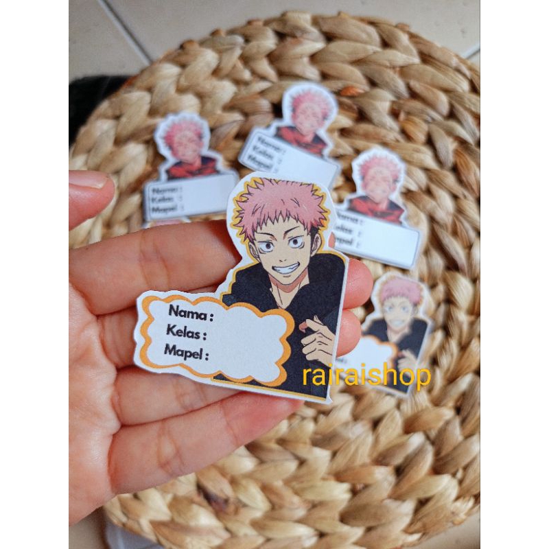 

Stiker label buku sekolah anime jujitsu kaisen isi 24 pcs