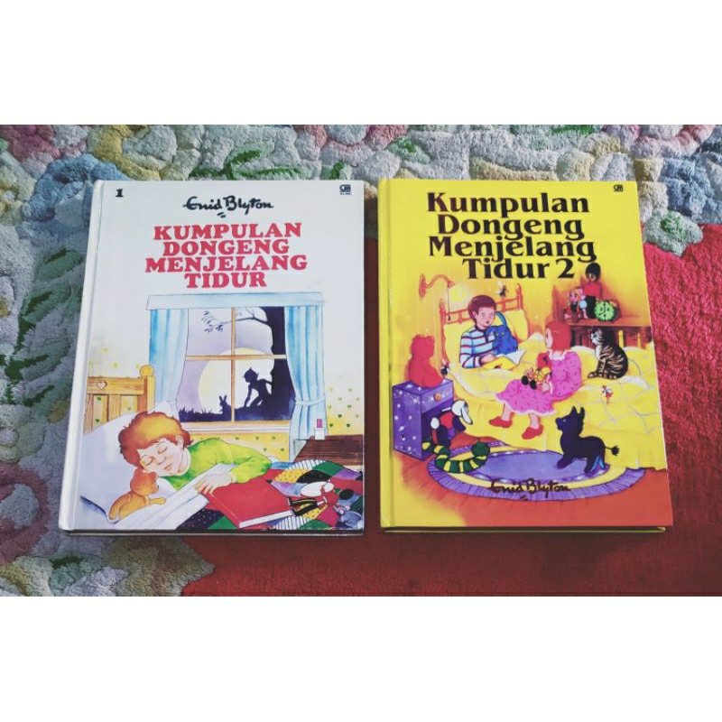 Buku Anak Enid Blyton "Kumpulan Dongeng Menjelang Tidur 1 dan 2" ORI langka hardcover second koleksi