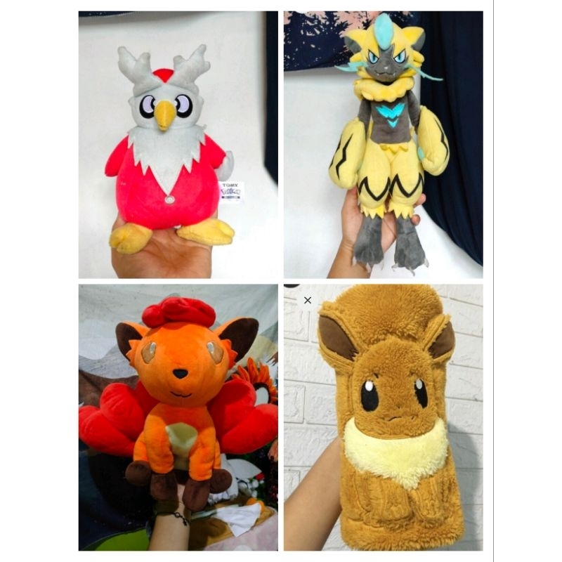 boneka pokemon delibird pokemon zeraora pokemon vulpix selimut pokemon evee original