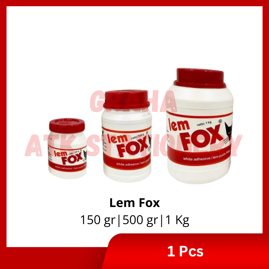 

[1 Pcs] Lem Fox Putih 150gr 500gr 1KG / Lem Fox Kayu Serbaguna PVAC Botol 150gr 500gr 1KG