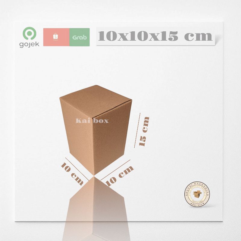 

kardus ukuran 10x10x15 cm box singel wall polos ST