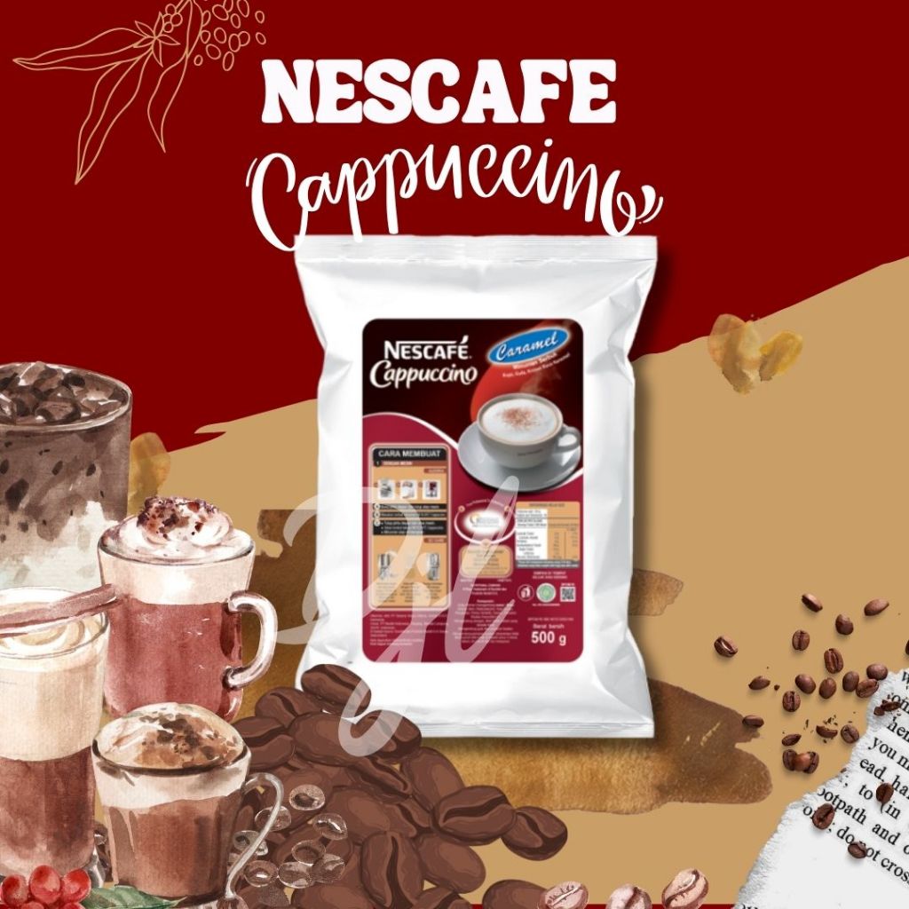 

NESCAFE Cappuccino Caramel 500 gr Minuman Serbuk Kopi, Gula, Krimer Rasa Caramel