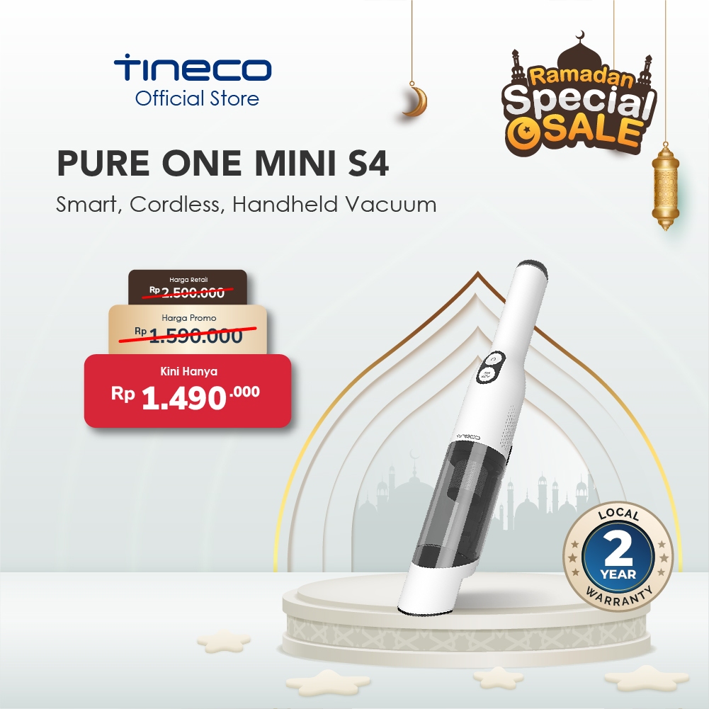 Tineco Pure One MINI S4 Smart Cordless Handheld Vacuum Cleaner Portable Mobil Penyedot Debu Vakum