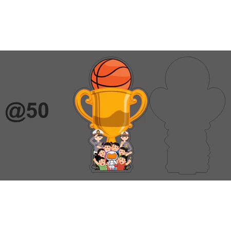 Piala Basket Akrilik Custom Tebal 3mm
