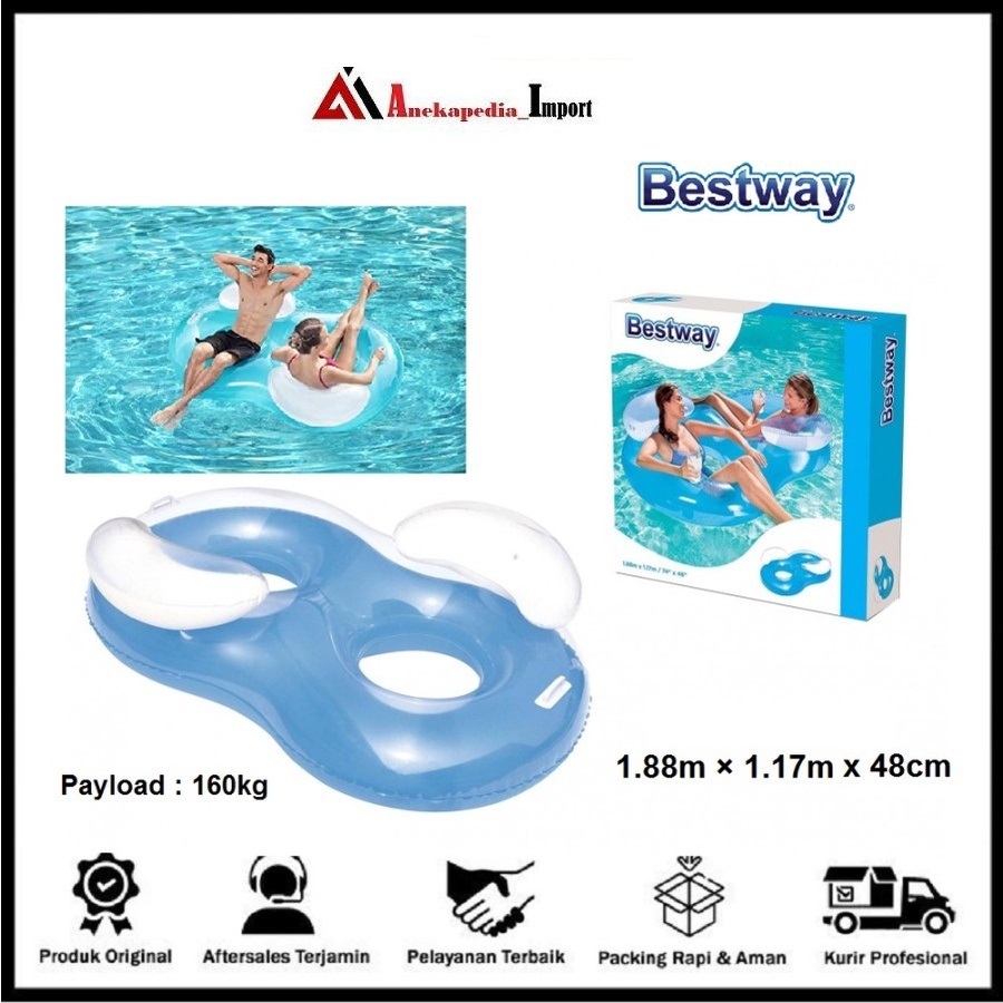 Bestway Kasur Angin Double Ring - Bestway Pelampung Renang - 43009 - Pelampung - Pelampung Renang