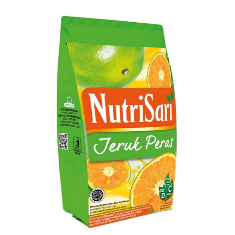 

Nutri Sari Jeruk Peras Minuman Rasa Buah 5Pcs x 14gr / Nutrisari