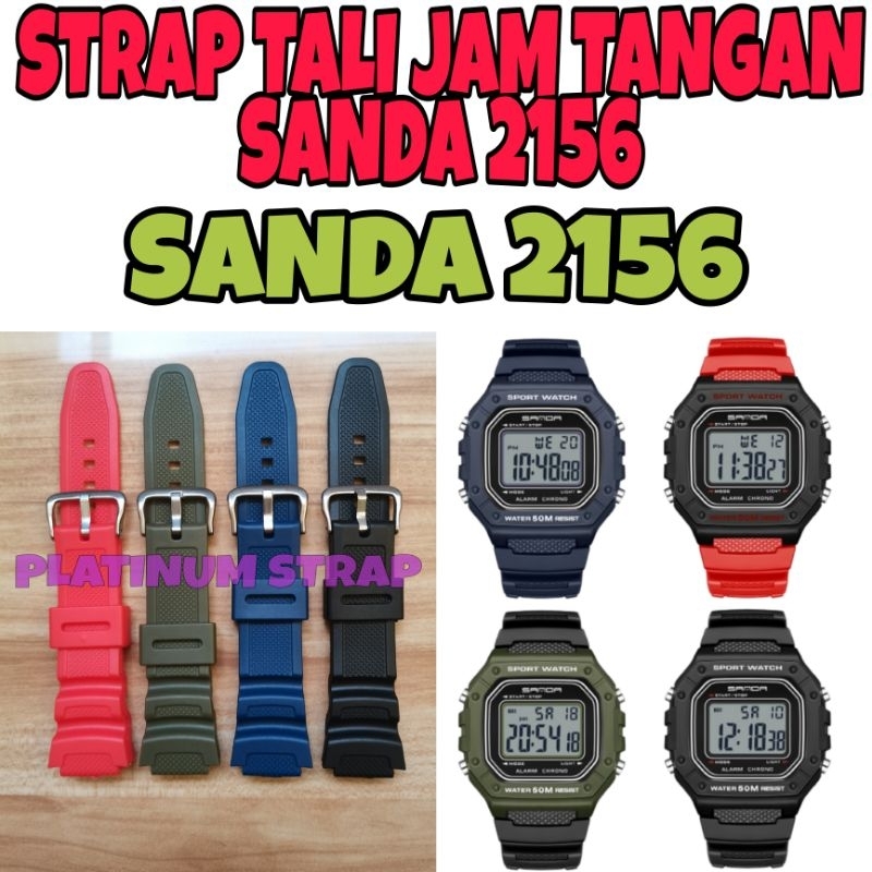 Strap tali jam tangan untuk Jam Tangan Sanda 2156 Sanda2156 Sanda-2156 berkualitas