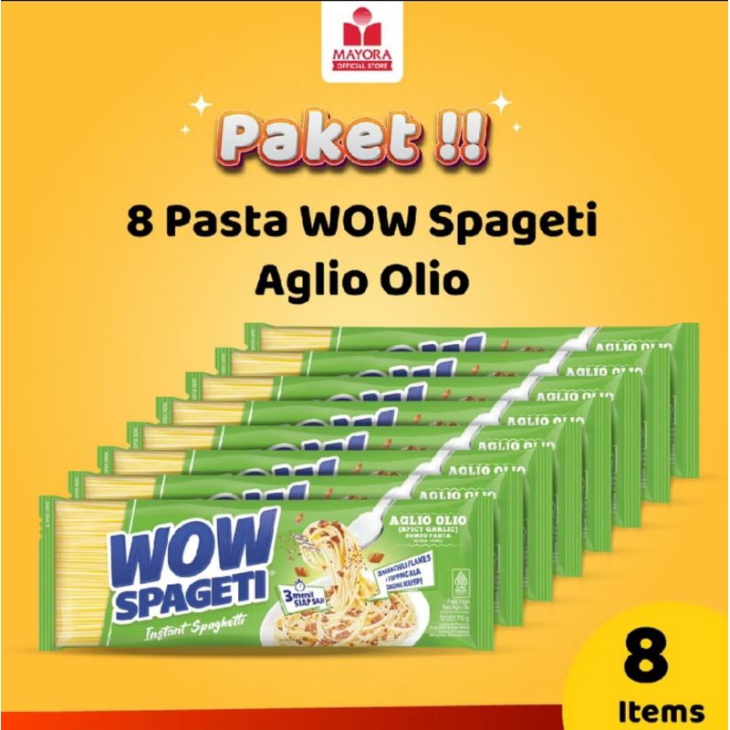 

Wow spageti Aglio Olio paket isi 8