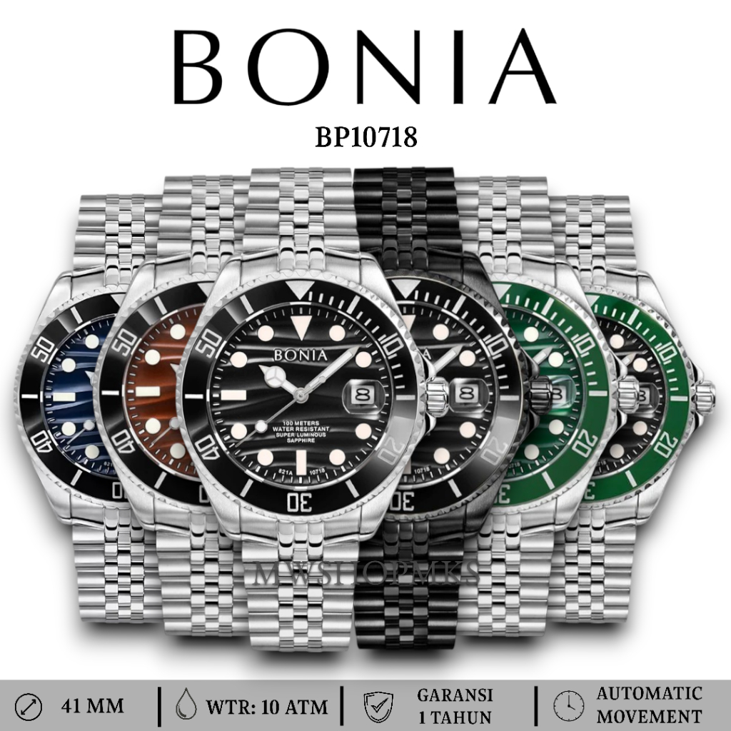 Jam Pria Bonia BP10718  BP 10718 AUTOMATIC LIMITED EDITION Original Garansi Resmi Bonia