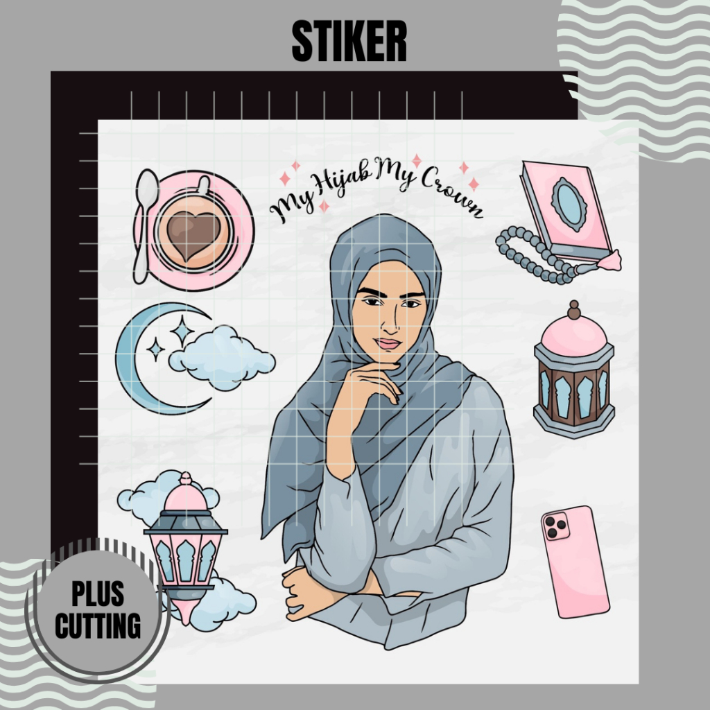 

Stiker Sheet Hijab 8x8 cm Vinyl Chromo MURAH | Deco Planner | Kisscut | Diecut | Stiker Laptop | Stiker Tumbler | Stiker Jurnal