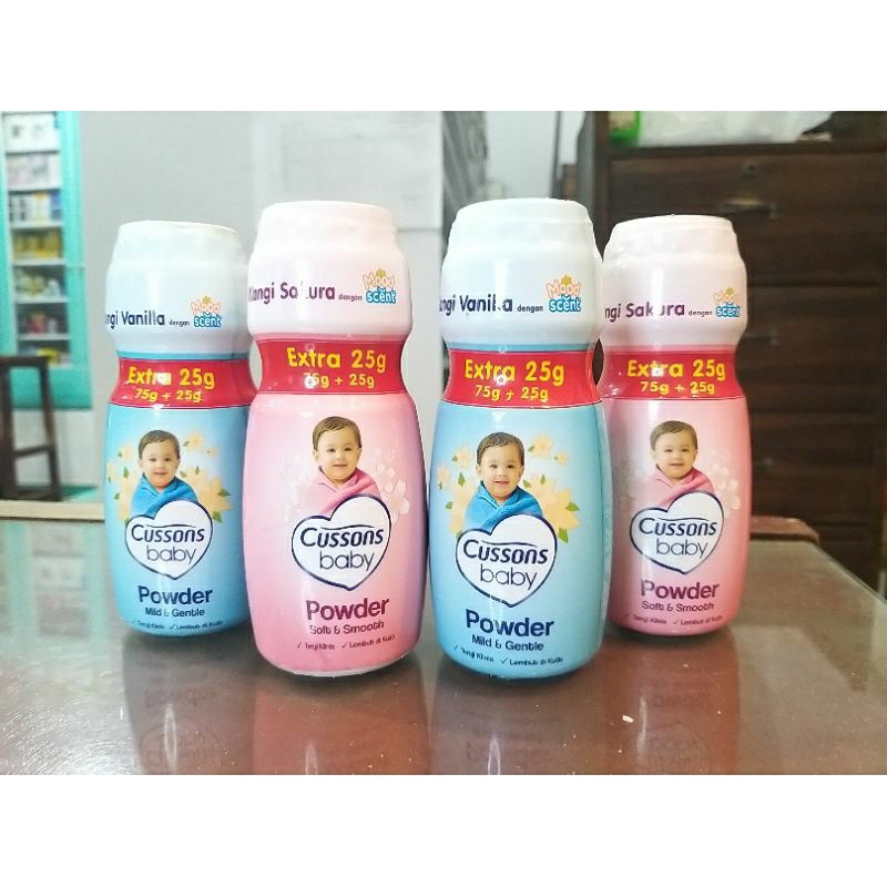 100gr | CUSSON BABY POWDER 75 gr + 25 gr | bedak bayi