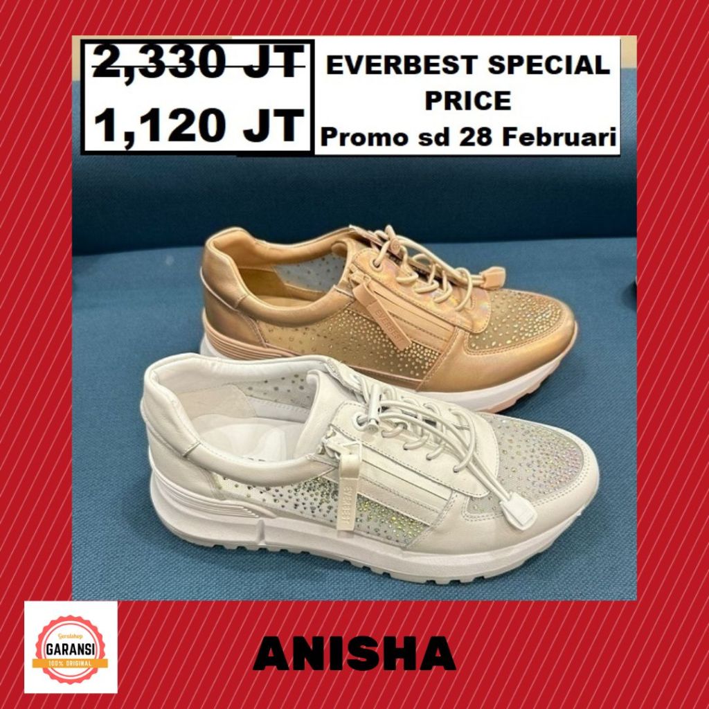 Sepatu sneakers wanita Everbest sale ANISHA 100% original store