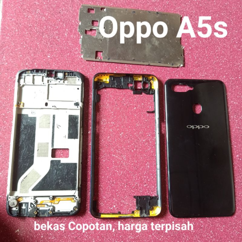 Frame Bazel backdoor baterai Oppo A5s Second bekas Copotan chek Deskripsi