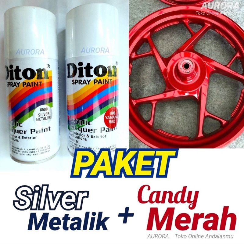 PAKET Diton Yamaha Red 808 Merah Candytone Candy Tone 300ml | Cat Semprot Sepeda Motor Mobil