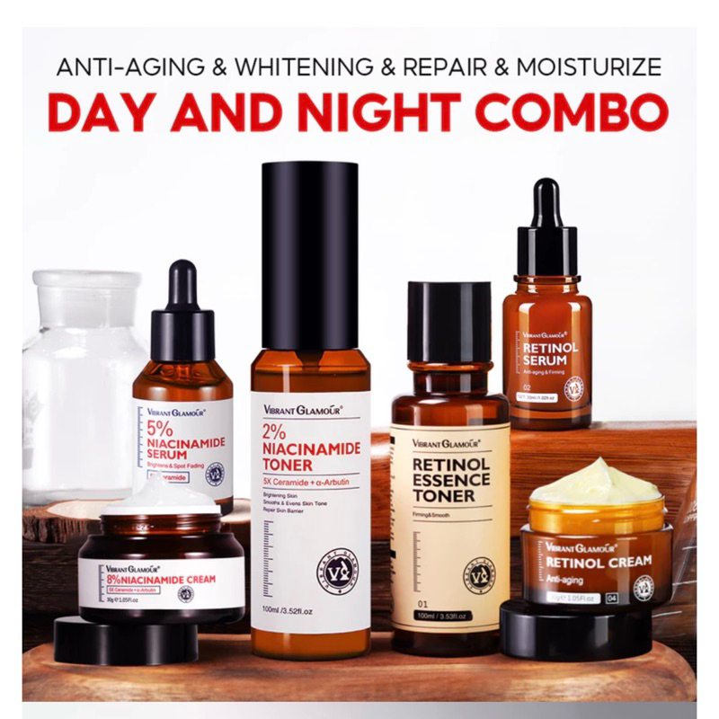 VIBRANT GLAMOUR [BPOM] Morning Niacinamide + Night Retinol All Skin 6pcs