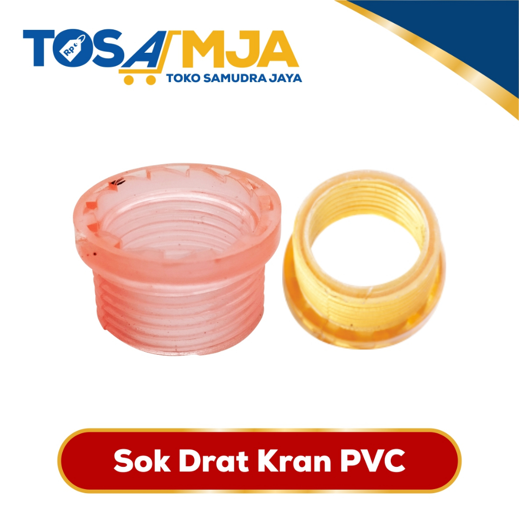 Sambungan Kran 1/2 Ke 3/4 Inch PVC | Sok Drat Verlop Ring Konektor Kran 1/2 x 3/4 Inch