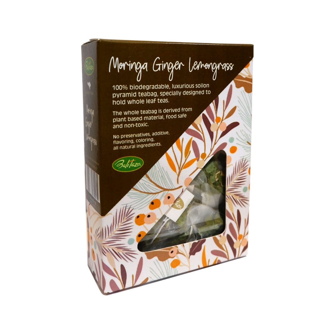 

Moringa Ginger Lemongrass Tea - 10 TeaBags /box - Teh kelor jahe serai