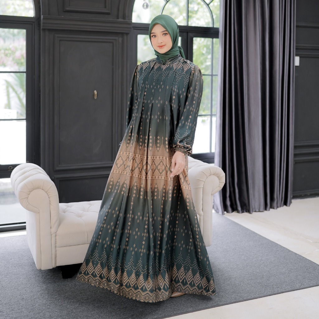 Baju Kondangan Simple | Baju Kondangan | Outfit Kondangan Simple Elegan - Gamis Silk Elegan Classic 