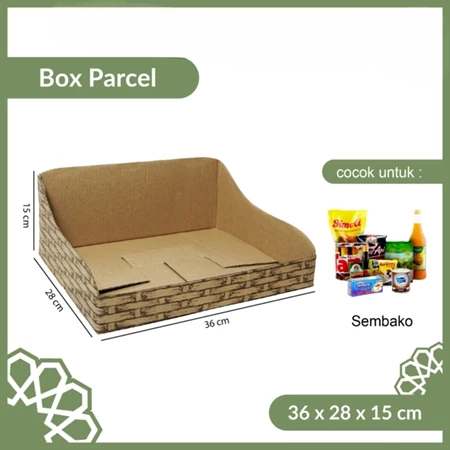 

Kardus Parsel Paket Sembako Eid Mubarak [ Isi 5 Pcs]BinBox Hampers Kue Kering Ramadan Keranjang 36x28x15 cm