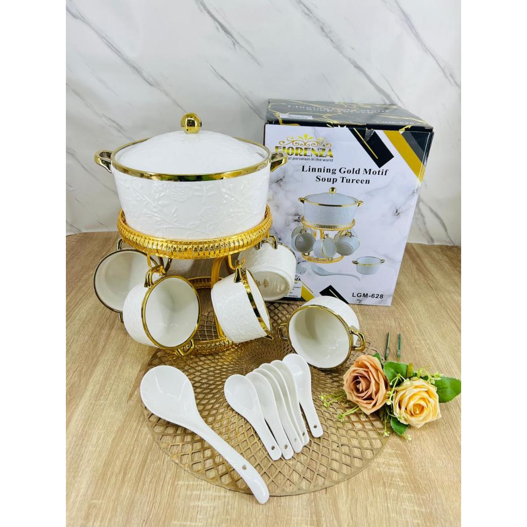 Wadah saji sop Keramik Marble Fiorenza MP628/MH628/MT628