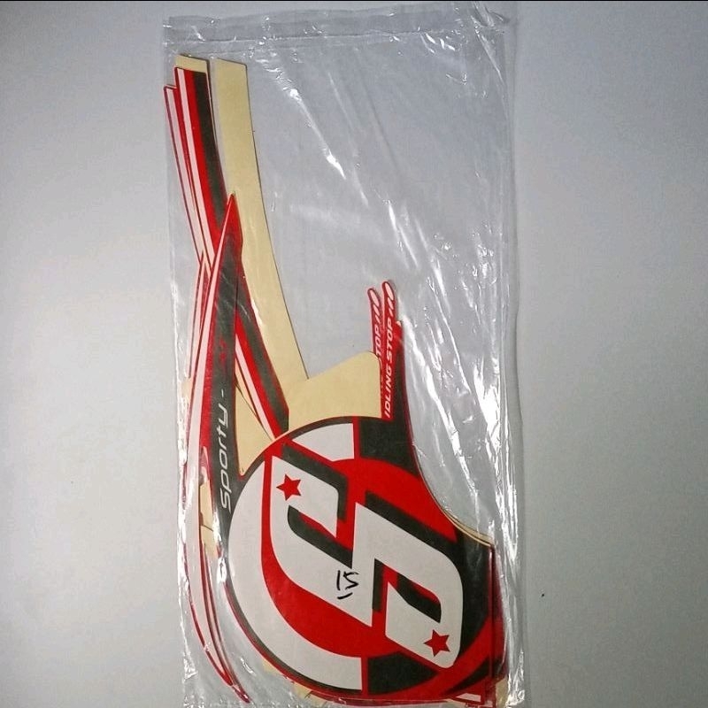 Stiker Stripping Lis Body Scoopy 2016 Merah