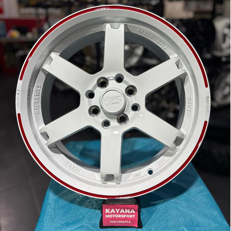 Velg te37 Hsr wheel rai s3 R16 lebar 7 inch lubang pcd 4x100/114 white et 42