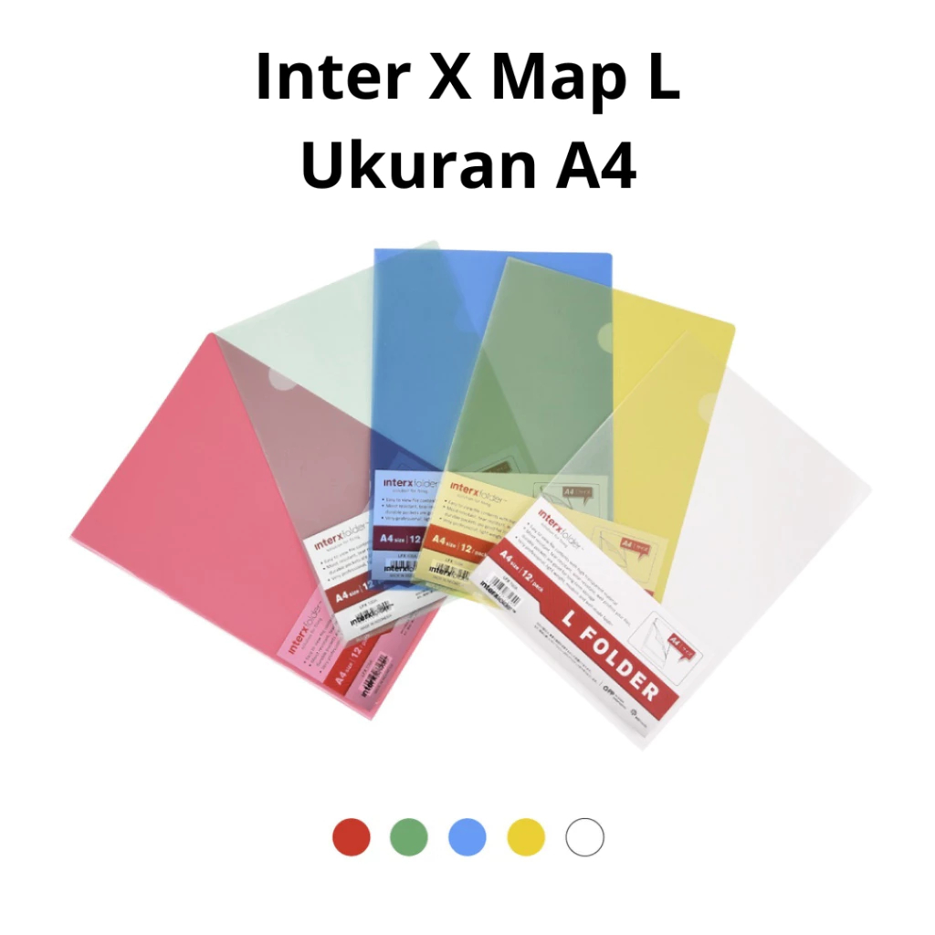 Map L Inter X A4 Tebal / Map Bening Plastik / Clear Sleeve