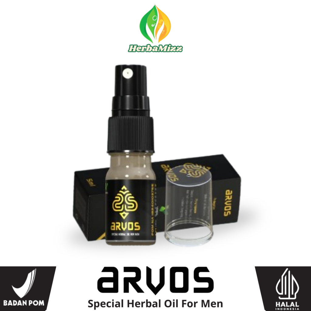 Minyak Pijat ARVOS Spray Original Herbal tahan lama 5ml obat kuat ARVOS BPOM
