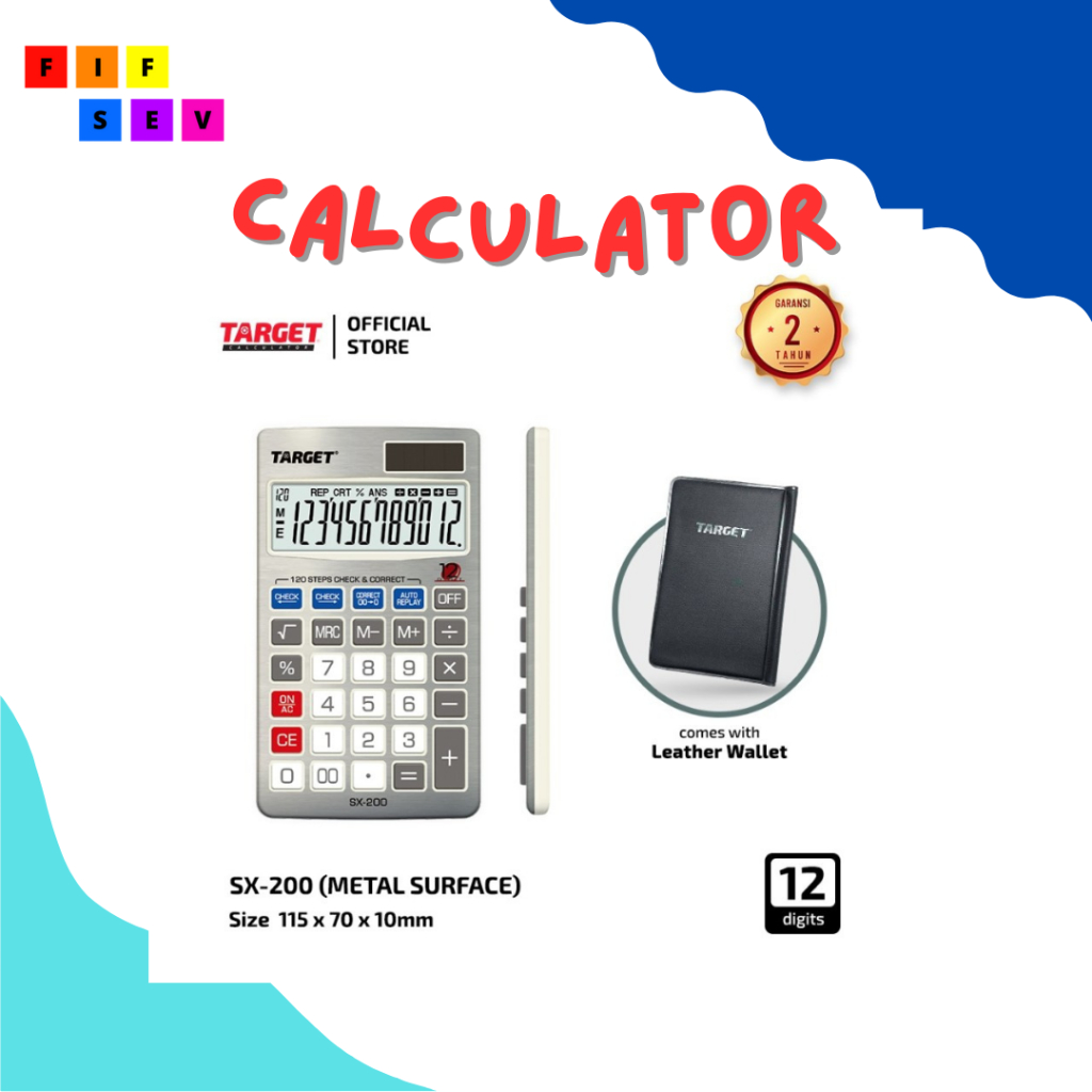 

Kalkulator - Calculator - Target SX-200 - Pocket Calculator - 12 Digit